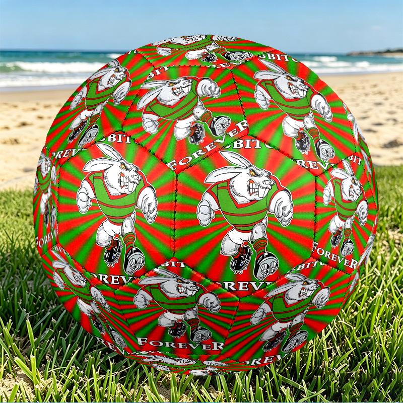 South Sydney Rabbitohs Print Size 5 Soccer Ball, PU Wear Resistant Football for Match Training and Daily Practice, Birthday Gift for Soccer Fans
