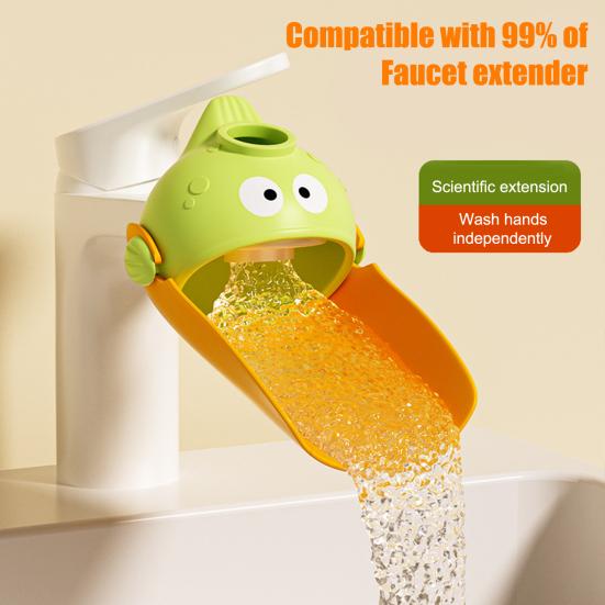 Children Faucet Extender Cartoon Worm Shape Splash-proof Adjustable Faucet Extender Bathroom