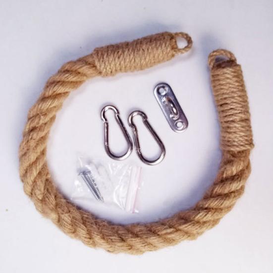 Twine Toilet Roll Holder Wall-Mounted Toilet Paper Holder Rustic Twine Rope Paper Roll Dispenser for Bathroom Organization