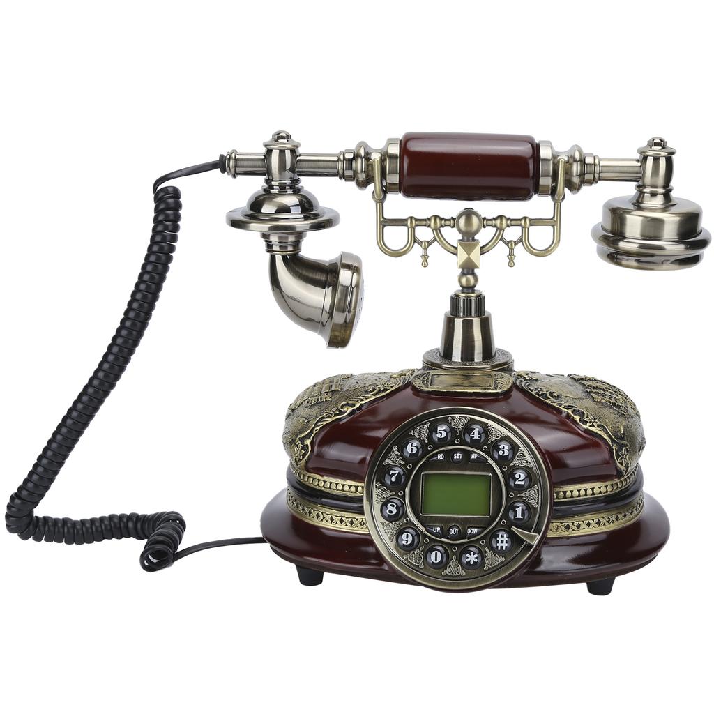 Винтажный стационарный телефон FSK DTMF Двойная система стационарного телефона для домашнего офиса гостиной спальни