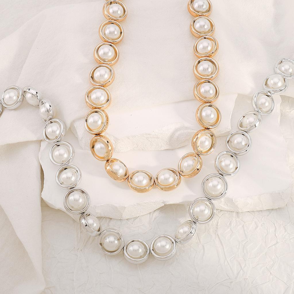 Tooxika Temperament Pearl Collarbone Chain Retro Elegant Bridal Wedding Necklace Women