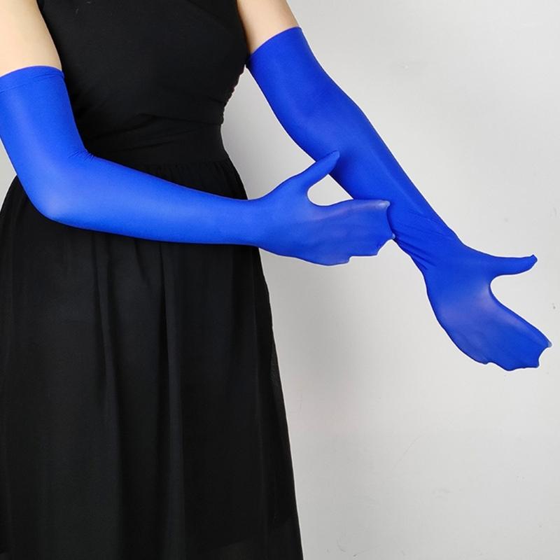 Ультратонкие перчатки для женщин и девочек для тематической вечеринки, удобные в носке, эластичные тюлевые длинные перчатки для ночного клуба, летние