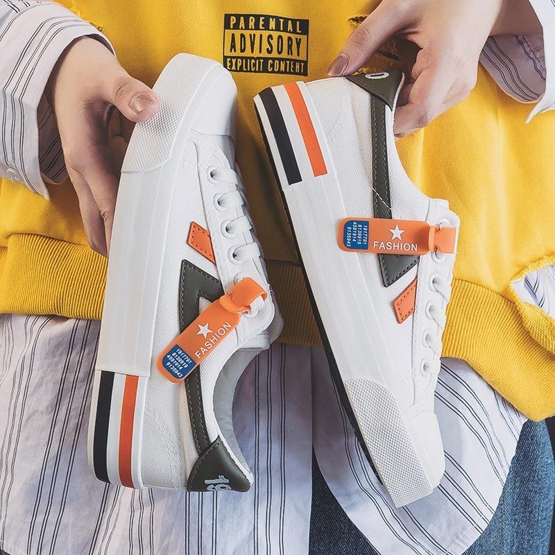 Маленькие белые туфли женские весенне-осенние низкие парусиновые туфли весна новая студенческая универсальная обувь на резиновой подошве