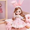16 см 112 Милая Кукла Принцесса 13 Суставов BJD DIY Куклы Игрушки с Одеждой Обувью Подвижное Милое Лицо Детская Девочка Подарок на День Рождения для Детей