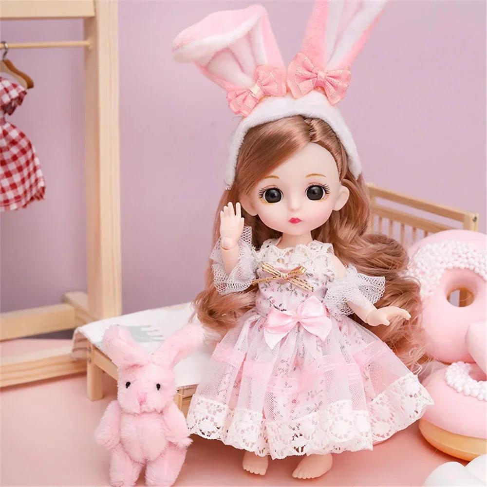 16 см 112 Милая Кукла Принцесса 13 Суставов BJD DIY Куклы Игрушки с Одеждой Обувью Подвижное Милое Лицо Детская Девочка Подарок на День Рождения для Детей