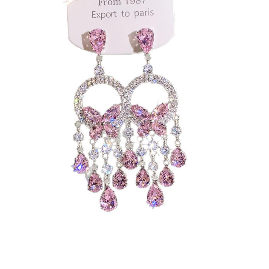 Винтажные серьги-капли с жемчугом и бриллиантовой инкрустацией - Ретро-стиль, Легкая роскошь, Высококачественный дизайн