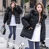 Down Cotton-padded Clothes New Large Fur Collar Cotton-padded Jacket Women's Loose Bread Clothing Thickened Jacket Short Cotton-padded Clothes