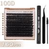 Dense D-Song Single-Cluster False Eyelashes 10-18Mm Daily Natural Curling Diy Segmented Grafting