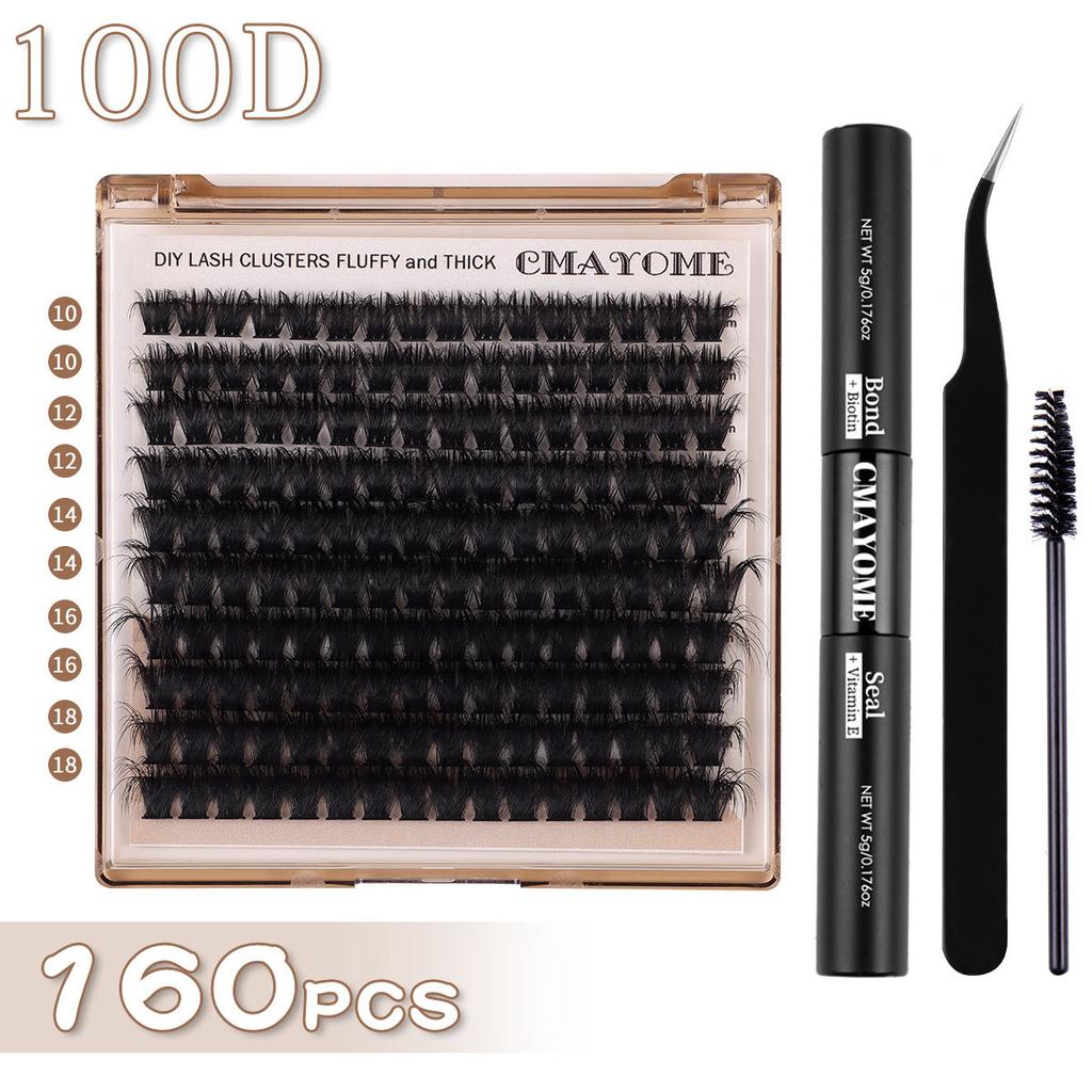 Dense D-Song Single-Cluster False Eyelashes 10-18Mm Daily Natural Curling Diy Segmented Grafting