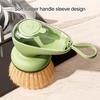 Large Soap Dispensing Dish Brush Ergonomic Handle Soap Dispensing Dish Scrubbing Tool Kitchen Cleaning
