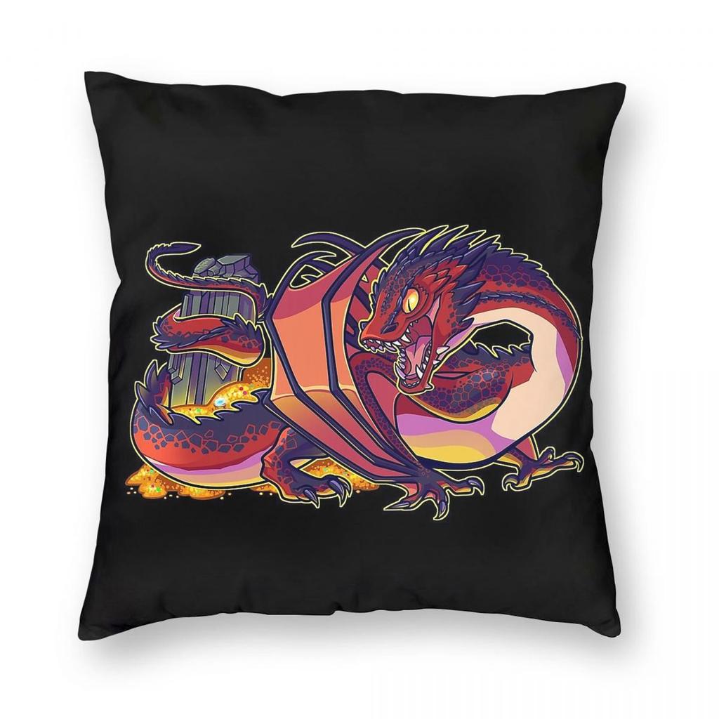 Smaug Dragon The Terrible Pillowcase Polyester Linen Velvet Creative Zip Decorative Pillow Case Room Cushion Cover