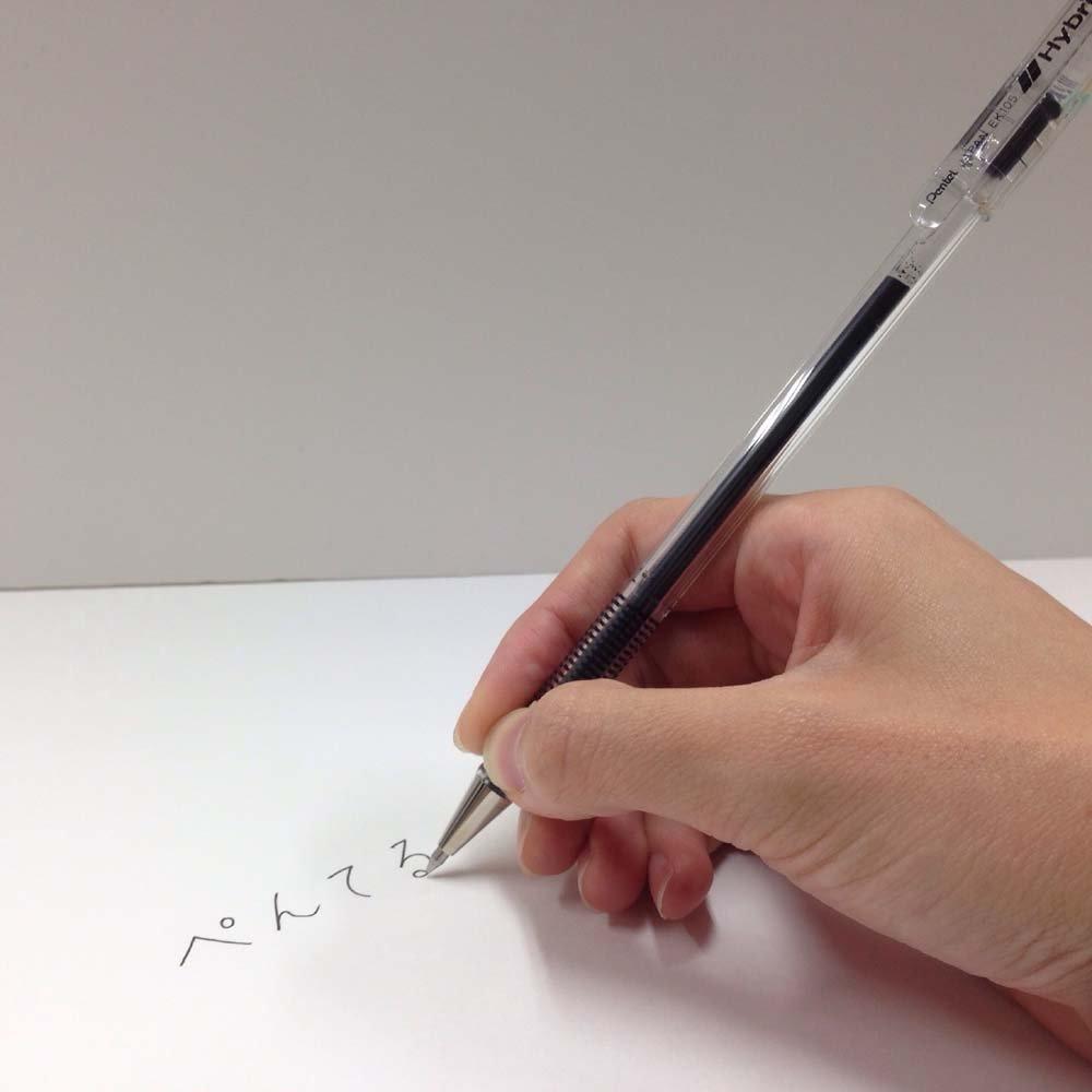 Pentel Шариковая ручка с гелевыми чернилами Hybrid 10 ручек, 0.5 Черный, EK105-GA,