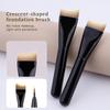 Ultra Thin Crescent Foundation Brush Lightweight Face Contour Brush Black Handle Contour Brush Mixed Foundation Cream Tool