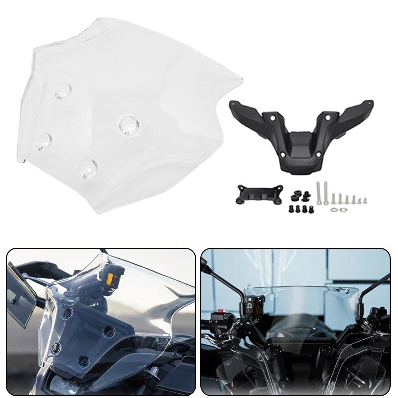 1 Set Motorcycle Windshield ABS Wind Deflector Fit for Yamaha MT-09 2024 / MT-09 SP 2024