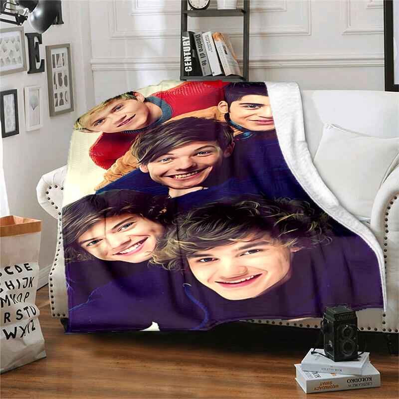1pc Blanket One Direction Print Design, Lightweight Blanket for Sofa, Bed- Soft &Warm, Gift for All Seasons like Christmas, Halloween