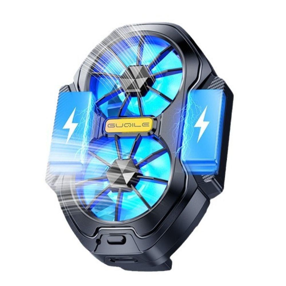 С охлаждением для мобильного телефона с синим светом, воздушным охлаждением, двойным вентилятором, радиатором для киберспорта, прямых трансляций