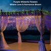 Simulated Wisteria Flowers Faux Weeping Plant with Flowers Artificial Flowering Wisteria Vine for Garland Wedding Arch Wall Decor