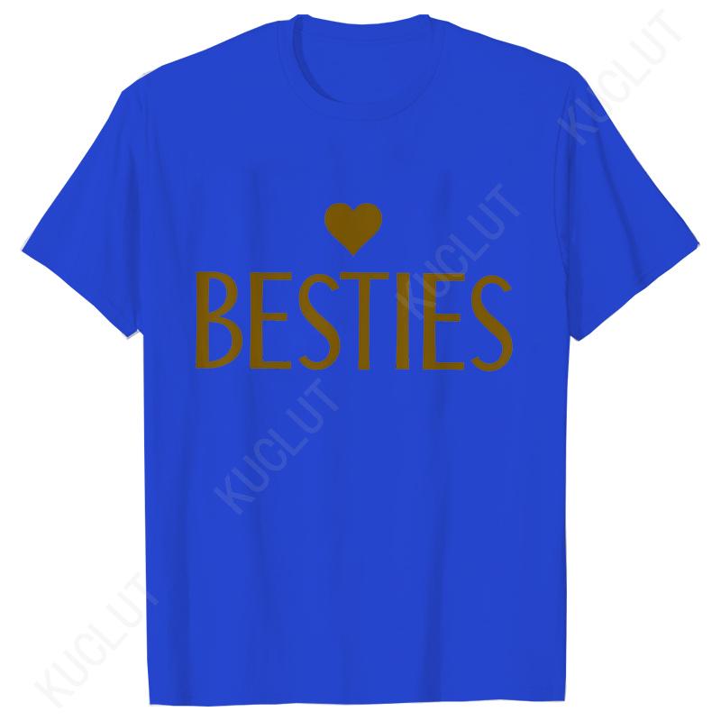 Футболка "Besties" для женщин Одежда Мода Персонализированные Футболки для Лучших Друзей Bff на Всю Жизнь Футболка Совместная Подарок Девочке на День Рождения