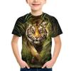 3D футболка для мальчиков и девочек, топ с короткими рукавами, летняя забавная детская рубашка, детские футболки с музыкальными героями и тигровым принтом, одежда