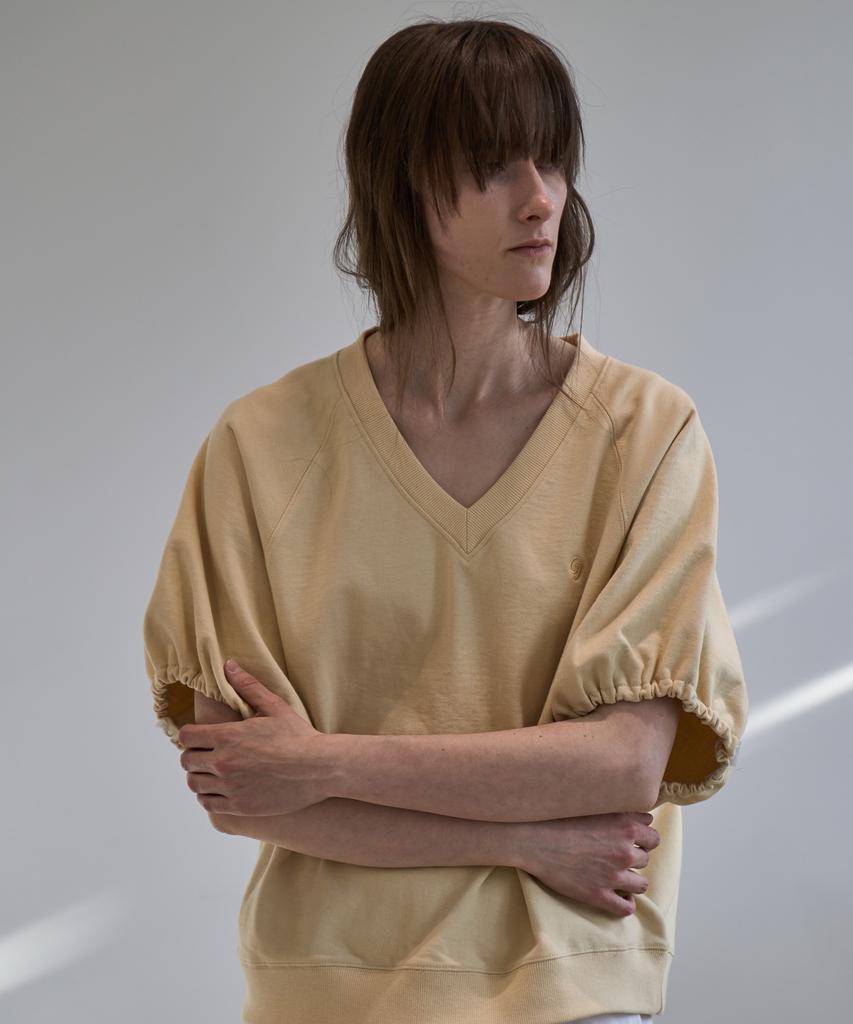 GRIDAJ Voluminous Sleeve Shirred Sweatshirt