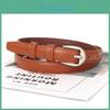 Simple Trendy Retro Silver Buckle Women Slim Waist Belt Casual And Versatile