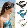 Non Slip Ocean Fish Print Headband with Cute Bow Perfect for Wide Hair Hoop Lovers