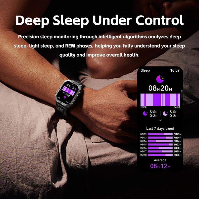 2025 New 1000mAh Battery, High-Definition AMOLED Screen, IP68 Waterproof And Bluetooth Call Are Suitable For Android Smartwatches