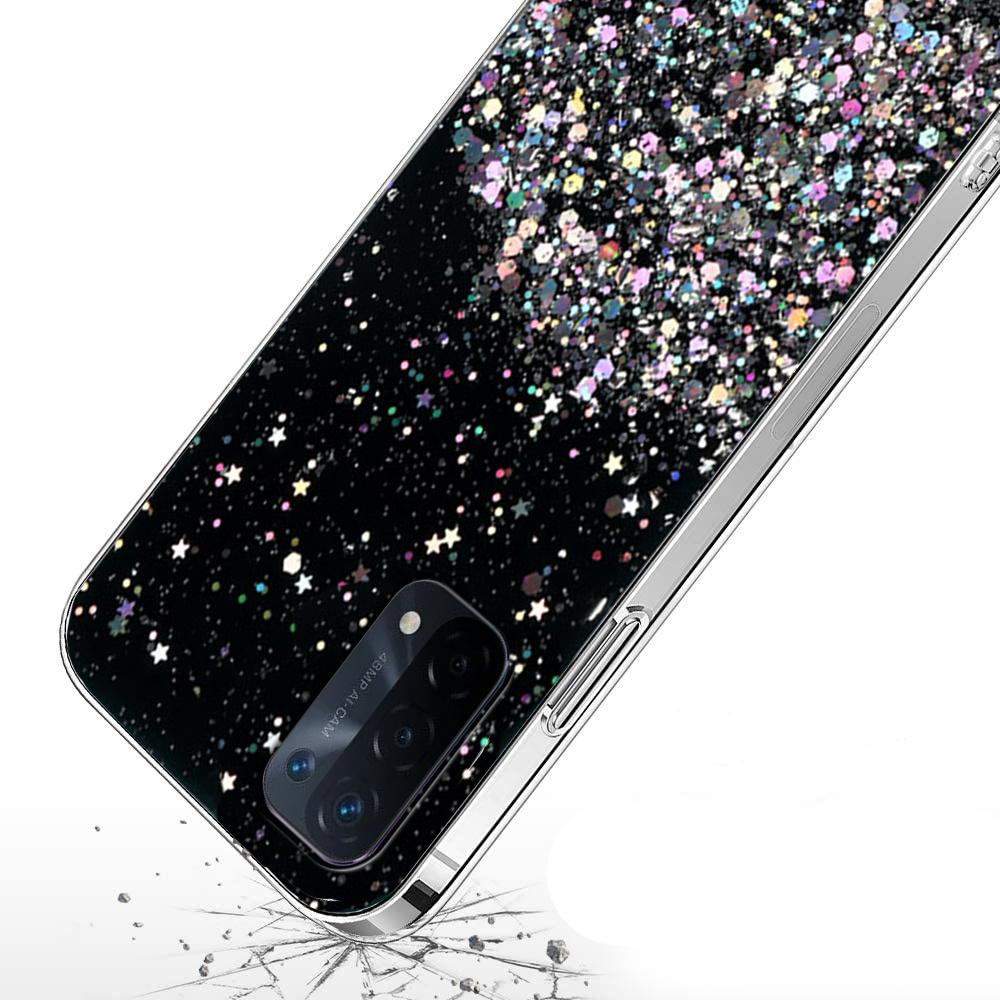 Case for Oppo A54 5G/A74 5G/A93 5G, Glittery, black
