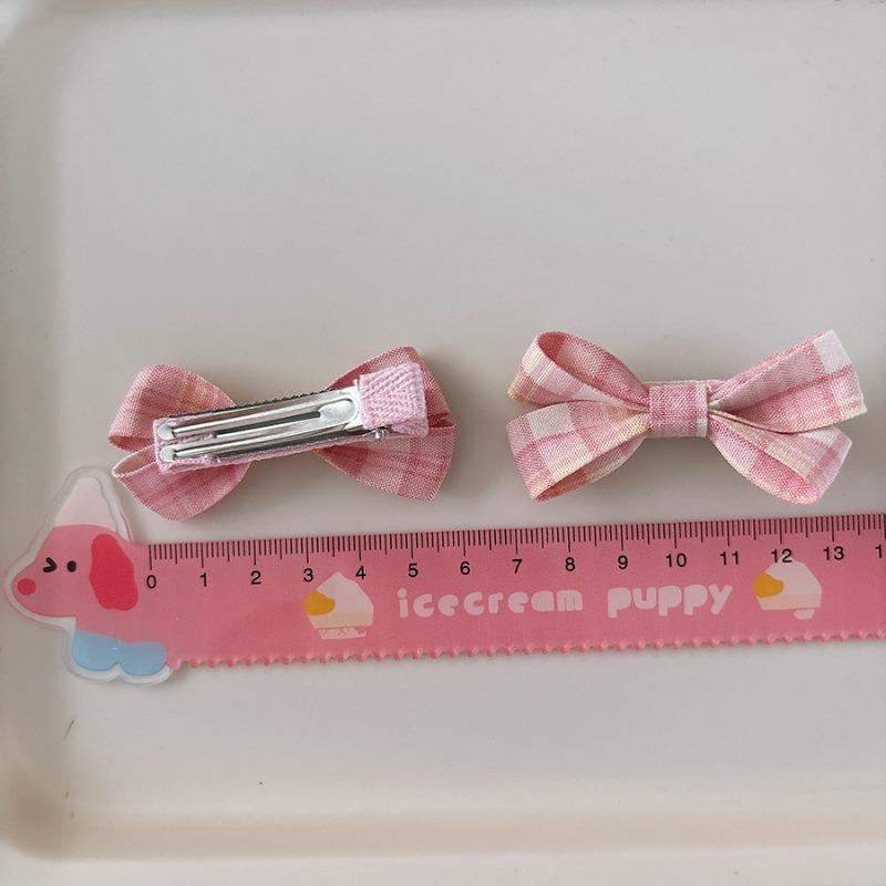 2 шт./компл. Милая клетчатая детская заколка для волос для девочки, корейская мода, ретро, милый бант, детская заколка для волос, кавайные аксессуары для волос, головной убор