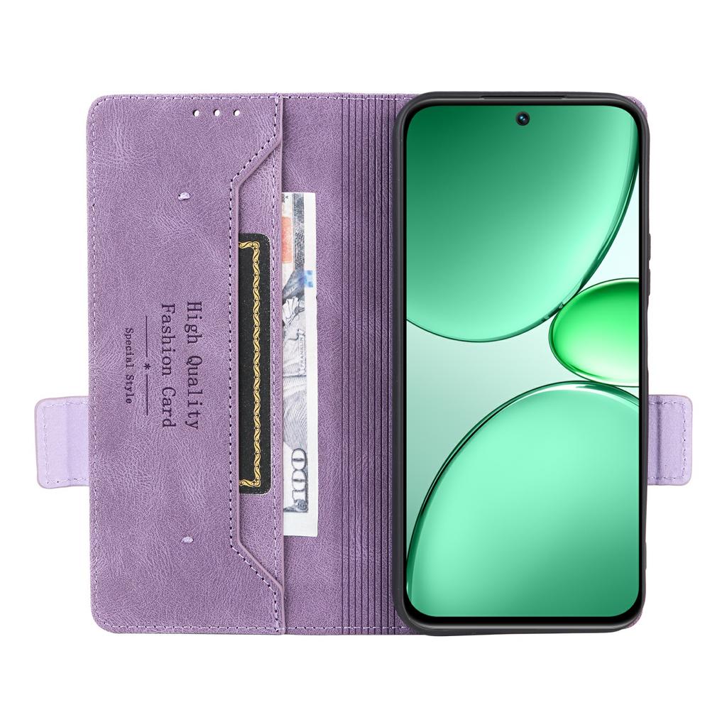 For Realme C85 5G Phone Case Leather Wallet Flip Phone Cover with Hardware Decor