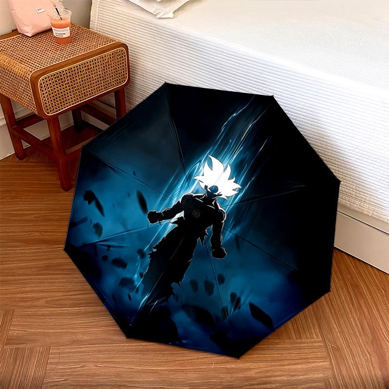 Узор Dragon Ball, автоматический складной зонт, портативная и складная конструкция, 8 спиц, рождественский или день рождения подарок.