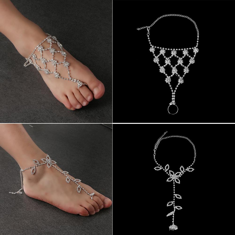 Свадебные сандалии, пляжные украшения, браслет на ногу, браслет на щиколотке, кольцо на палец ноги