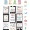 Zonon 45 шт. Декорации для класса по чтению и составлению текстов Набор плакатов-баннеров для доски объявлений по чтению Начальные образовательные принты Постер Радуга