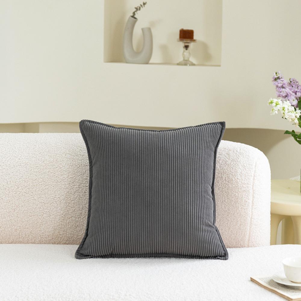 Square Corduroy Striped Throw Pillow Cover Japanese style Cushion Cover Sofa Pillowcase Couch