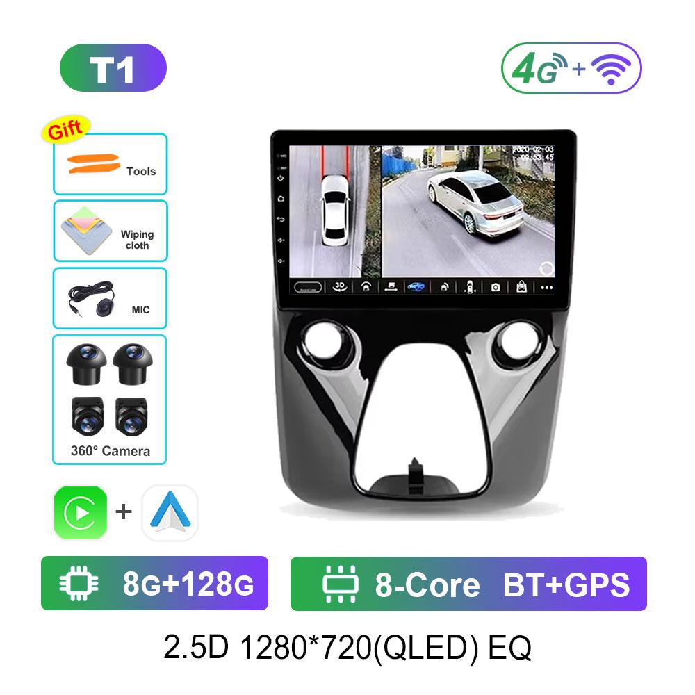 Navigation GPS Car Video Multimedia Player for Toyota Aygo For Peugeot 108 For Citroen C1 2016 - 2020 Android OS WiFi BT 4G