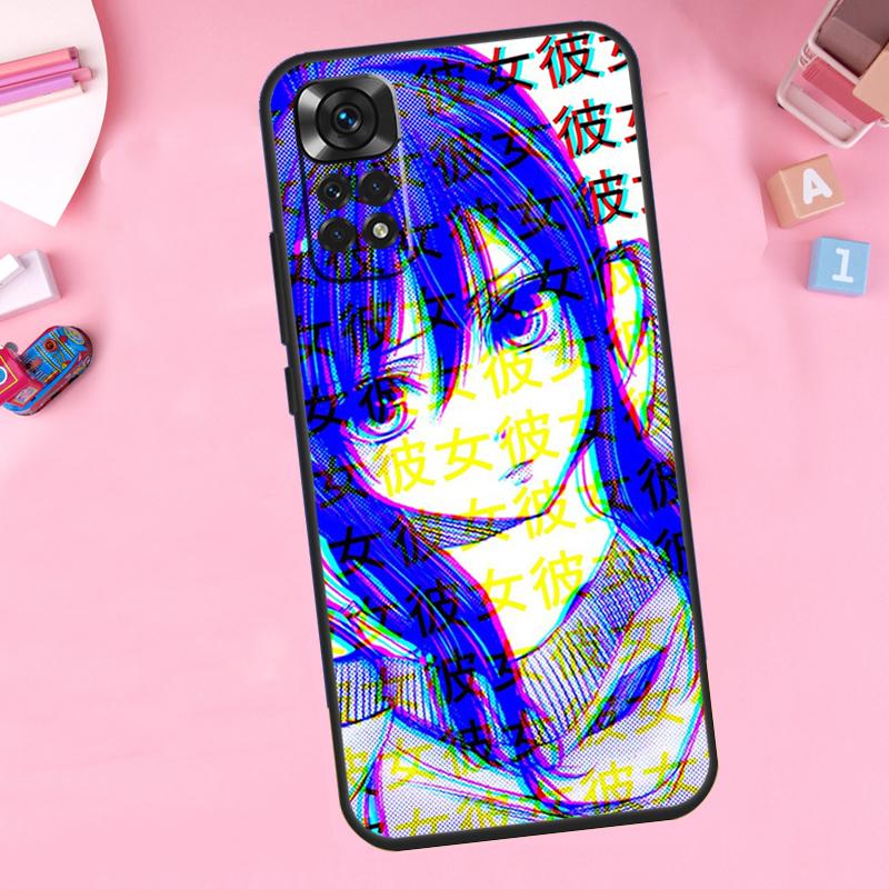 Грустная аниме эстетика Сэмпай Для Xiaomi Redmi Note 14 13 10 11 12 15 Pro Plus Чехол для телефона Для Redmi 15C 13C 12C 10C 14C 15