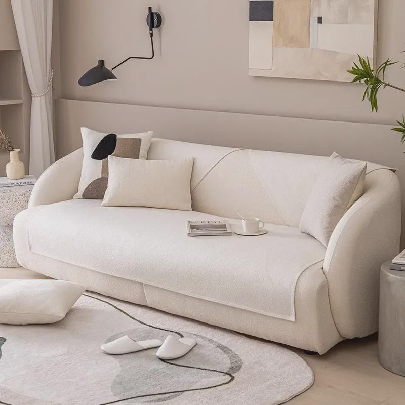 Универсальная бархатная диванная подушка: Нескользящий, современный чехол для сиденья и спинки на все времена года.