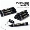 10 Pack Permanent Markers, Black Fine Tip - Quick Dry, Smudge & Water Resistant Marker Pens for Office, School, Crafts