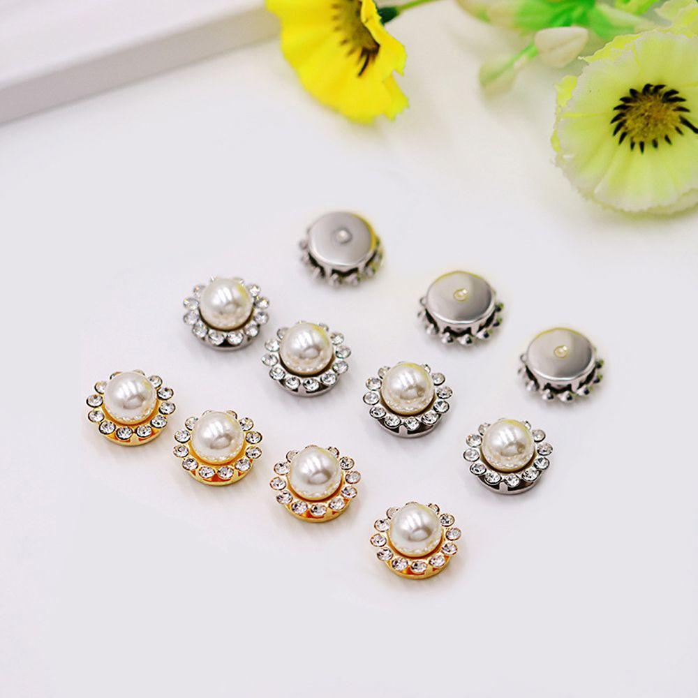 Clothing Decorations Apparel Sewing Rhinestone Buttons Pearl Hairpins Pearl Button Hat Accessories