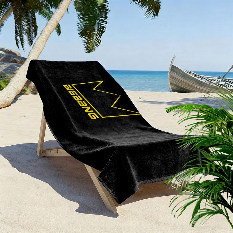 Bigbang Print Beach Towel, Large Soft Quick Dry Towel for Beach Camping Swimming
