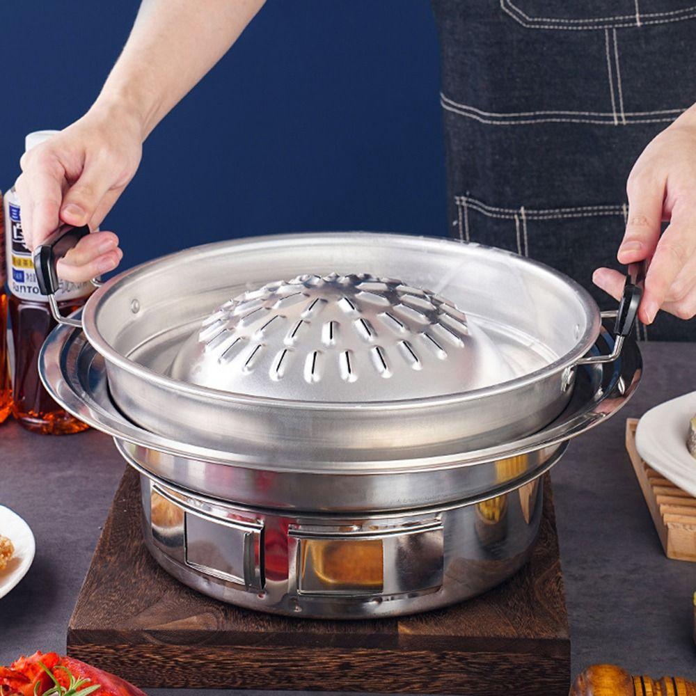 Portable Thai Picnic Grill Pan Multi-function Food Griddle Korean Barbecue Grill Tray Camping