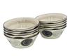 Castle Enterprises [10-Piece Set of 13.5cm Signal Salad Bowls] Mino Ware Monochrome Style: Casual and Makes Food Stand Out