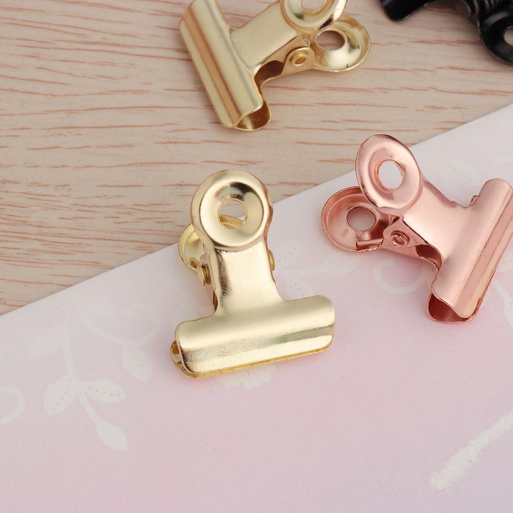 6PCS Letter Paper Photo School Office Stainless Steel Binder Clip Food Sealing File Clamps Bag Clips