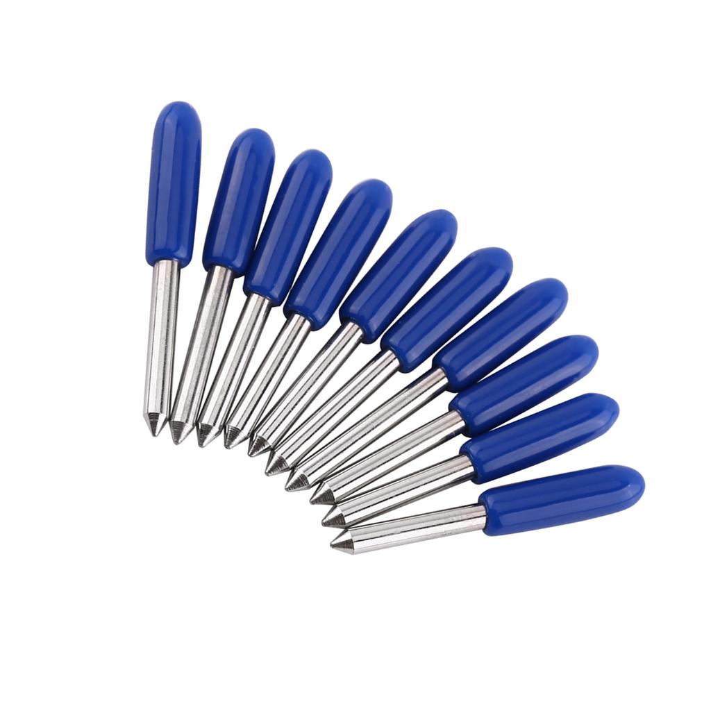 10pcs Plotter Cutter Knife Cemented Carbide Blade For Vinyl Cutting 30 Deg 45 Deg 60 Deg