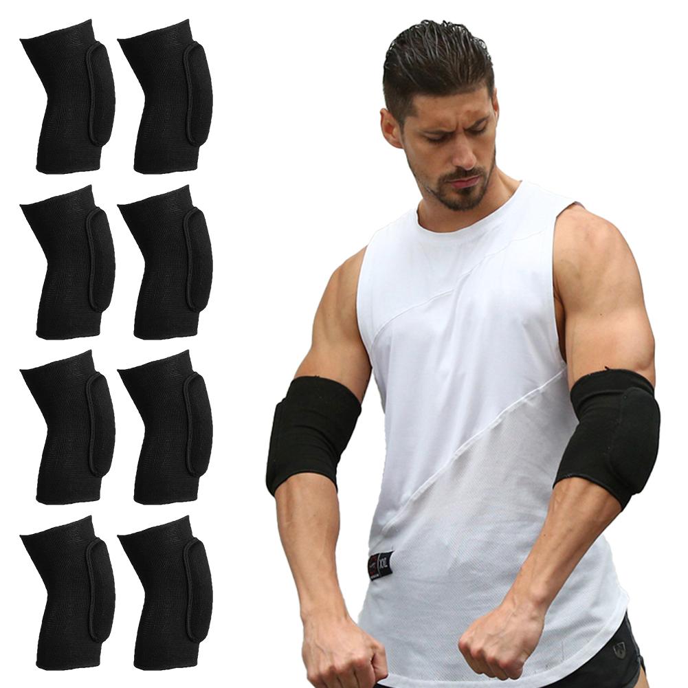 4 Pairs Elbow Support Elastic Sport Elbow Brace Breathable Elbow Protector Comfortable Knitted Elbow Pad for Men Women