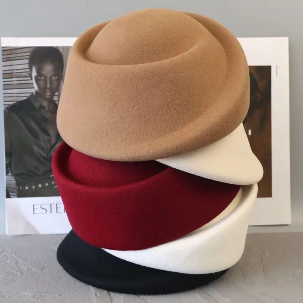 Hepburn Style Beret Hat Elegant Fedora Hat Fashion Fascinators Hats Fashion Show