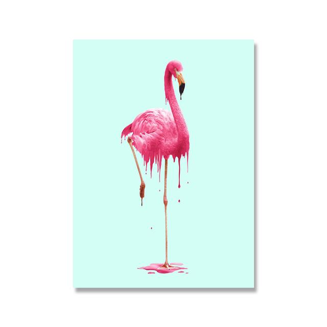 Fashion Style Funny Pink Pretty Flamingo Canvas Painting Posters And Prints Wall Pictures Home Decor For Living Room Bedroom
