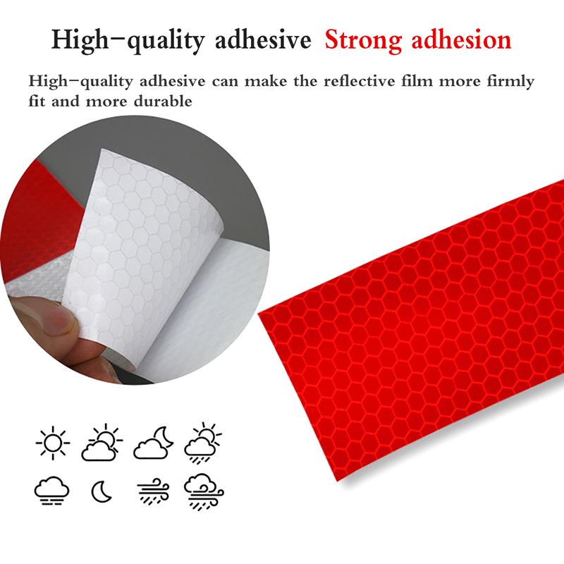 10 шт. светоотражающая лента безопасности для автомобиля, грузовика, предупреждающая ночная подсветка, наклейка для прицепа