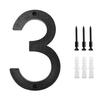 Black House Numbers Door Number Letters for Outside Signs Easy Installation Plastic