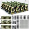 Phalanx Military Set 24Pcs Building Block Minifigures With Baseplate Small Particles Spliced Toy Bags